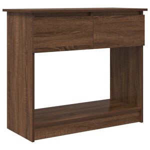 vidaXL Table console avec tiroirs ch&ecirc;ne marron 85,5x38,5x74,5 cm