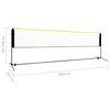 vidaXL Filet de badminton r&eacute;glable 500x103x94-158 cm M&eacute;tal