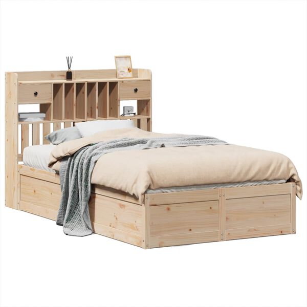vidaXL Cadre de lit sans matelas 135x190 cm bois de pin massif