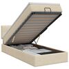 vidaXL Lit ottoman avec matelas Cr&egrave;me 100 x 200 cm Tissu