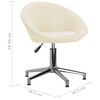 vidaXL Chaise pivotante &agrave; manger Cr&egrave;me Tissu