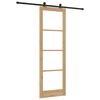 vidaXL Porte coulissante ORKDAL Naturel et Noir 78 x 232 cm