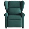 vidaXL Fauteuil de massage inclinable &eacute;lectrique Vert fonc&eacute; Tissu