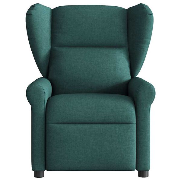 vidaXL Fauteuil de massage inclinable &eacute;lectrique Vert fonc&eacute; Tissu