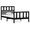 vidaXL Cadre de lit sans matelas noir bois massif
