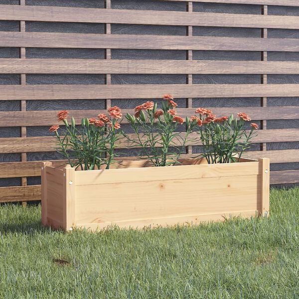 vidaXL Jardinière d'extérieur 100x31x31 cm bois de pin massif