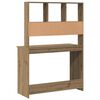 vidaXL Bureau avec &eacute;tag&egrave;res ch&ecirc;ne artisanal Bois d'ing&eacute;nierie