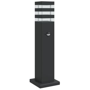 vidaXL Lampadaire d'ext&eacute;rieur avec capteur noir 50 cm aluminium