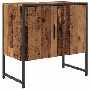 vidaXL Armoire lavabo de salle de bain vieux bois 60x33x60 cm