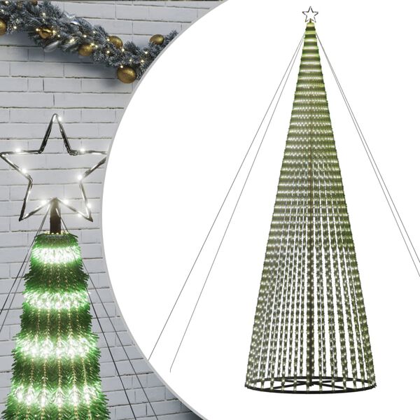 vidaXL Sapin de No&euml;l &agrave; LED 1544 LED blanc froid 500 cm