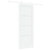 vidaXL Porte coulissante 78 x 202 cm Bois d'ing&eacute;nierie Blanc