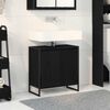 vidaXL Cabinet de salle de bain avec porte Ch&ecirc;ne noir 60 x 30 x 60 cm