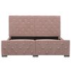 vidaXL Cadre de lit sans matelas Rose Velours 140x200 cm