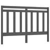 vidaXL T&ecirc;te de lit Gris 141x4x100 cm Bois massif de pin