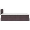 vidaXL Lit ottoman avec matelas marron fonc&eacute; 120x200 cm tissu