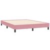vidaXL Sommier &agrave; lattes de lit avec matelas rose 160x210 cm velours