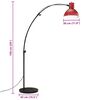 vidaXL Lampadaire 25 W rouge d&eacute;lav&eacute; 150 cm E27