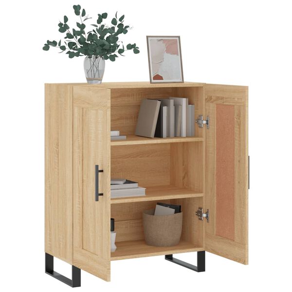vidaXL Buffet ch&ecirc;ne sonoma 69,5x34x90 cm bois d'ing&eacute;nierie