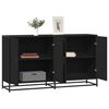 vidaXL Buffet noir 134x35x76 cm bois d&rsquo;ing&eacute;nierie