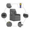 vidaXL Fauteuil inclinable de massage &eacute;lectrique gris fonc&eacute;
