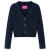 Cardigan tricot&eacute; pour enfants bleu marine 128
