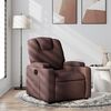 vidaXL Fauteuil inclinable Marron fonc&eacute; Tissu
