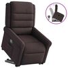 vidaXL Fauteuil inclinable marron fonc&eacute; tissu
