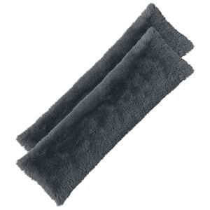 vidaXL Coussin avec oreiller HEERLEN 2 pi&egrave;ces Anthracite Fleece PV