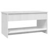 vidaXL Table basse blanc brillant 102x50x52,5 cm bois d'ingénierie