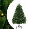 vidaXL Sapin de No&euml;l artificiel 150 cm 150 LED Blanc chaud Vert
