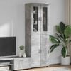 vidaXL Haut Armoire avec &eacute;tag&egrave;re FLORIN Gris b&eacute;ton 60 x 35 x 182 cm