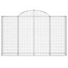 vidaXL Paniers &agrave; gabions arqu&eacute;s 20 pcs 200x30x120/140 cm Fer galvanis&eacute;