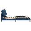 vidaXL Cadre de lit sans matelas Hvar bleu 140x190 cm tissu