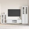 vidaXL Ensemble meuble TV avec tiroir FLORIN Blanc Bois d'ing&eacute;nierie
