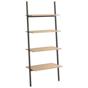 vidaXL &Eacute;tag&egrave;re inclin&eacute;e &agrave; 4 niveaux Marron clair et noir 64x34x150,5cm