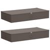 vidaXL Bo&icirc;te de rangement 2 pcs Gris 90 x 48 x 15 cm Tissu intiss&eacute;