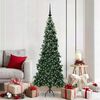 vidaXL Arbre de No&euml;l artificiel d'angle Vert 180 cm PVC et m&eacute;tal