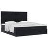 VidaXL Cadre de lit ottoman avec matelas noir 200x200cm velours