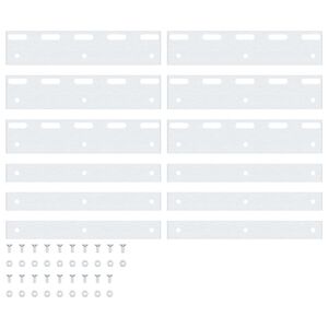 vidaXL Plaques de connexion 6 pcs argent&eacute; 20 cm acier inoxydable