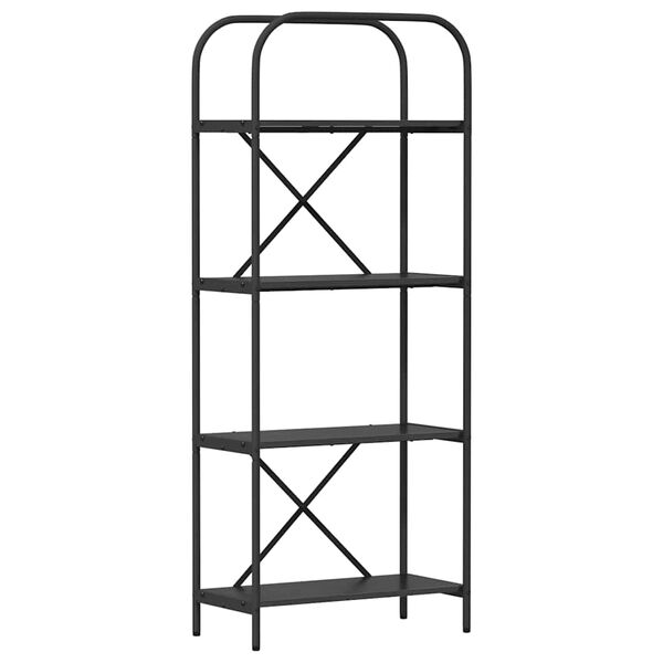 vidaXL &Eacute;tag&egrave;re Ch&ecirc;ne noir 60 x 30 x 146 cm Bois d'ing&eacute;nierie