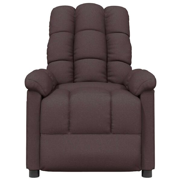vidaXL Fauteuil inclinable Marron foncé Tissu