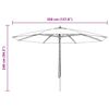 vidaXL Parasol d'ext&eacute;rieur avec m&acirc;t en bois 350 cm Terre cuite