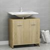 vidaXL Armoire de salle de bain Ch&ecirc;ne sonoma Bois d'ing&eacute;nierie