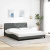 vidaXL Cadre de lit sans matelas gris fonc&eacute; 180x200 cm tissu