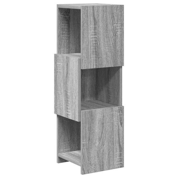 vidaXL Meuble d'angle Gris Sonoma 25,5x25x80cm Bois d'ing&eacute;nierie