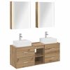 vidaXL Ensemble de mobilier de salle de bain 5 pc Ch&ecirc;ne artisanal