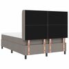 vidaXL Lit &agrave; ressorts avec matelas Taupe 160 x 200 cm tissu