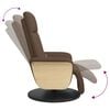 vidaXL Fauteuil inclinable de massage avec repose-pieds marron tissu