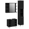 vidaXL Ensemble de mobilier de salle de bain 3 pc Noir