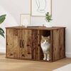 vidaXL Maison pour chat Bois ancien 85 x 55 x 50 cm Bois d'ing&eacute;nierie